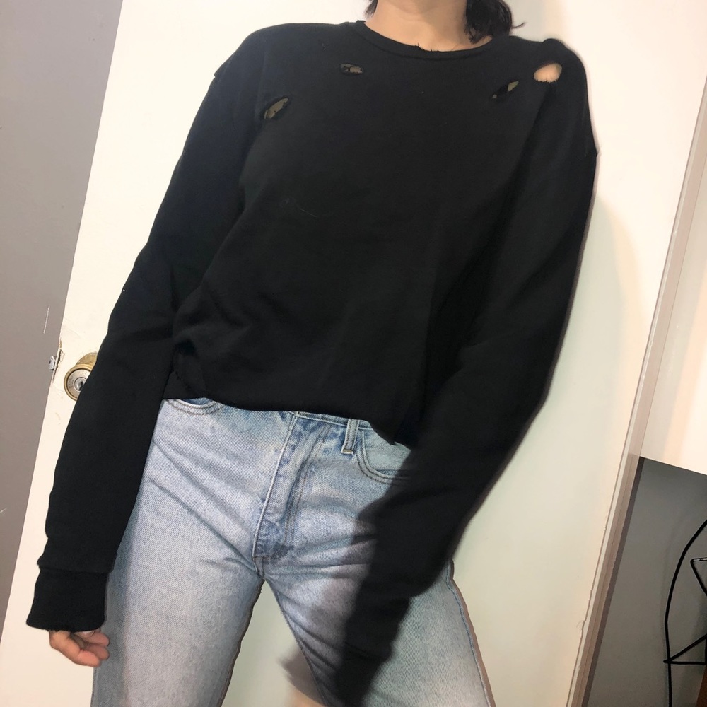 ZARA Men distressed Sweatshirt
